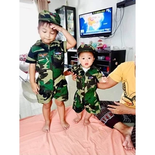 ✅พร้อมส่ง ชุดทหารเด็กขาสั้น ชุดหมีนักบินเด็ก ชุดกัปตันยูชีจิน ชุดทหาร ชุดนักบินเด็ก ใส่ได้ทั้งชายหญิง ชุดอาชีพเด็ก