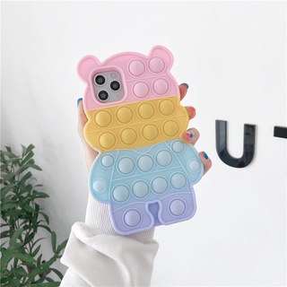 เคส-For Realme 8 Realme C25 C21 Realme C17 C12 5 5i 6i 7i C3 C11 C2 5Pro 6 6Pro 7 7Pro XT Pop Push It Bubble Bear|DSD