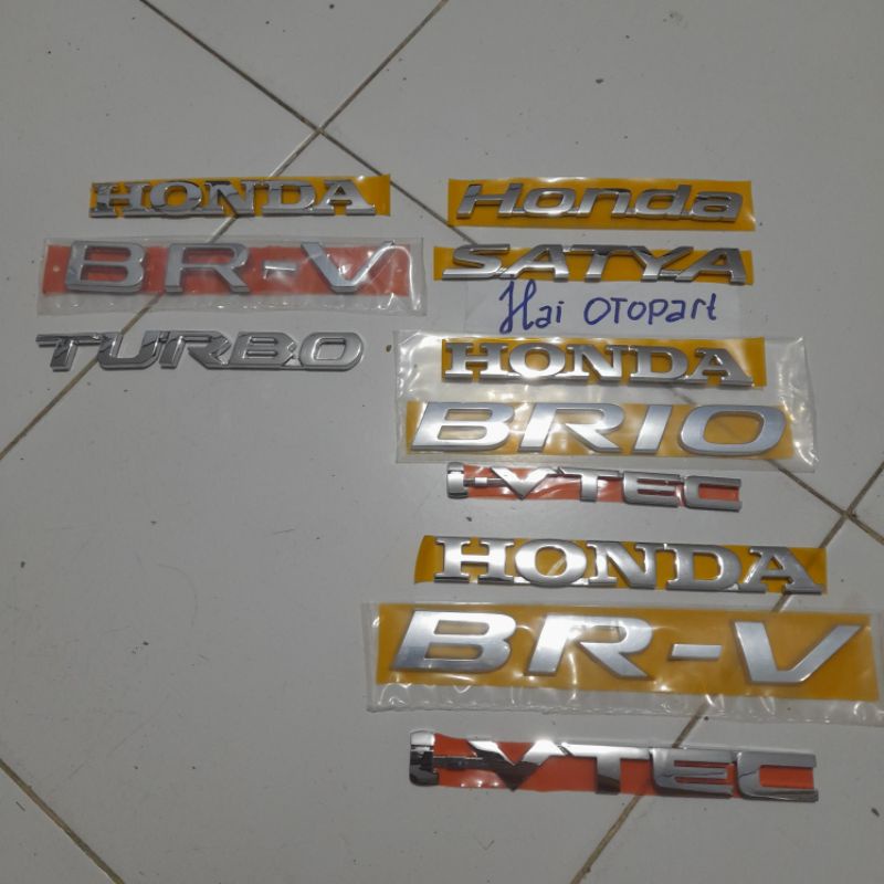 ตราสัญลักษณ์ Honda SATYA BRIO BRV i-VTEC TURBO แท้ ราคาหน่วย