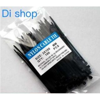 Di shop CABLE TIES 4 นิ้ว สีดำ (100 เส้น)