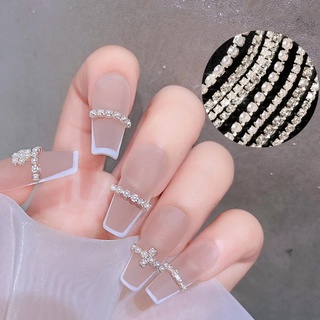 Glitter Nail Chain Charms/3D Diamond Nail Pearls Claw Chain/DIY Nail Art Decoration