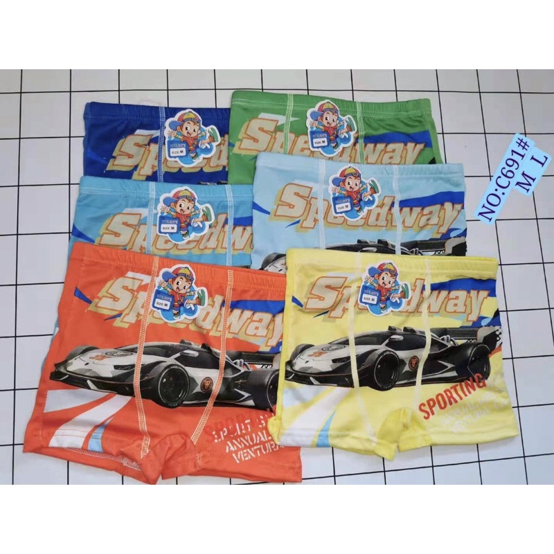 กางเกงในเด็กชายขาสั้นแพ็ค10ตัว แพ็คละ 1 ลาย ลายเดียวทั้งแพ็ค