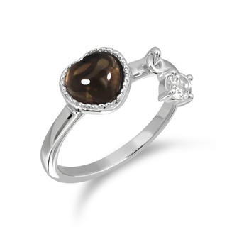 Mizuchol-แหวนเสริมดวงความรักสำหรับคนวันจันทร์ Darling ring พลอย Smoky Quartz (RD)