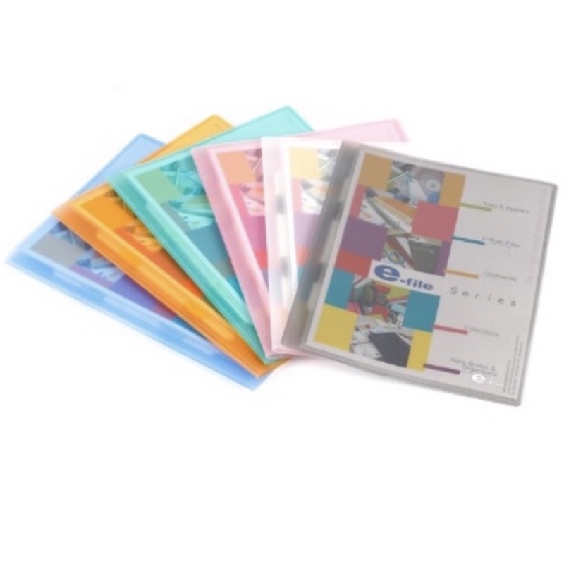 แฟ้มเสนองานปกสอดมีที่ใส่ซีดี  E-FILE 35A คละสี