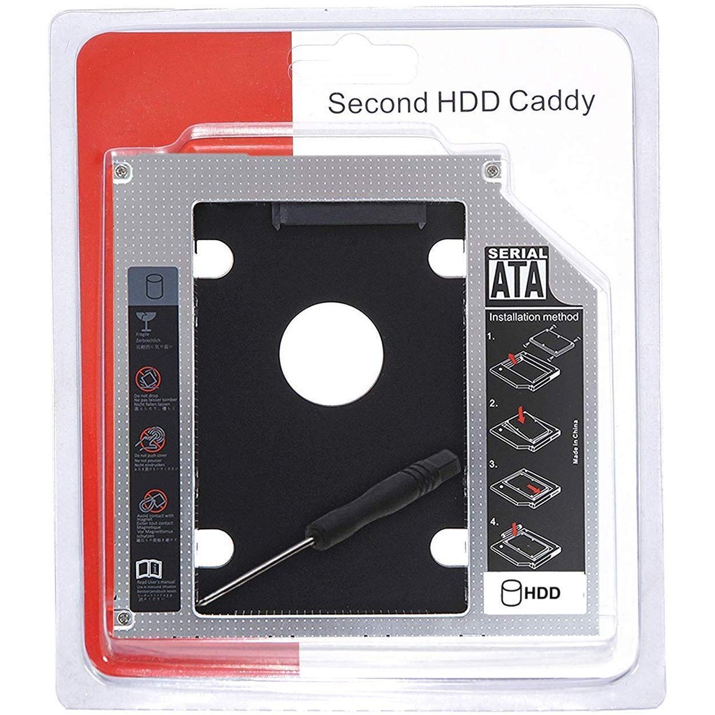 SSD HDD Caddy 9.5 มม. Slim SATA DVD Slot Hard Disk / HDD Caddy Slim