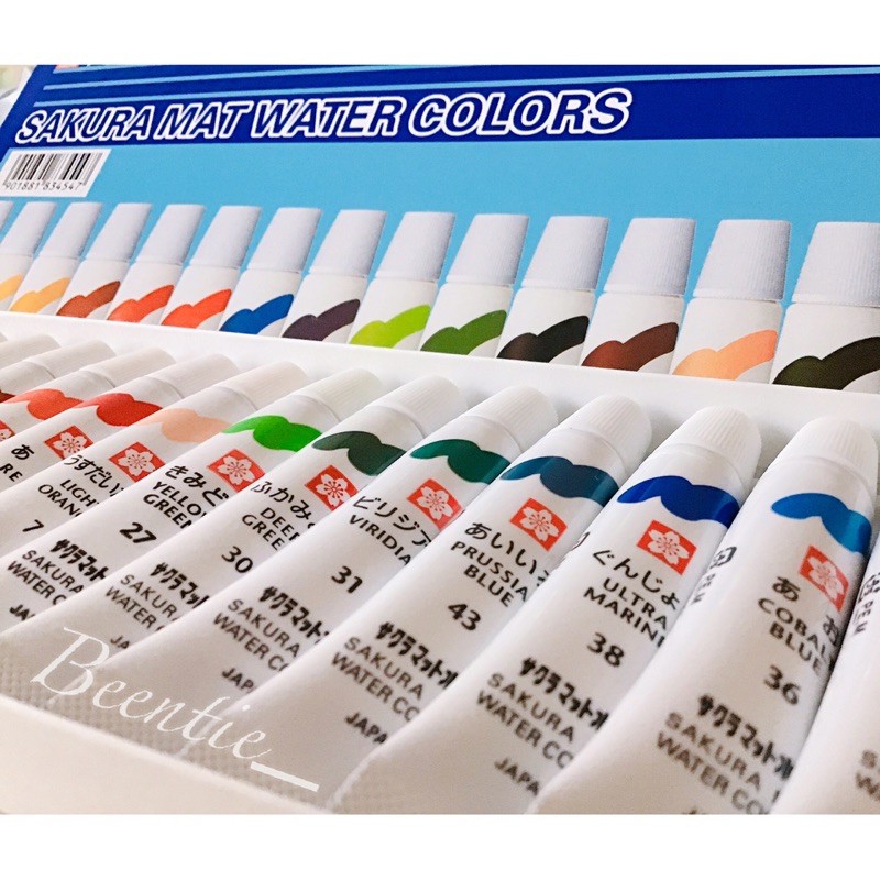 สีน้ำซากุระ Sakura mat water color บีบใส่แพน 0.5 ml. 2 ml.  ‼️มีสีขาว‼️