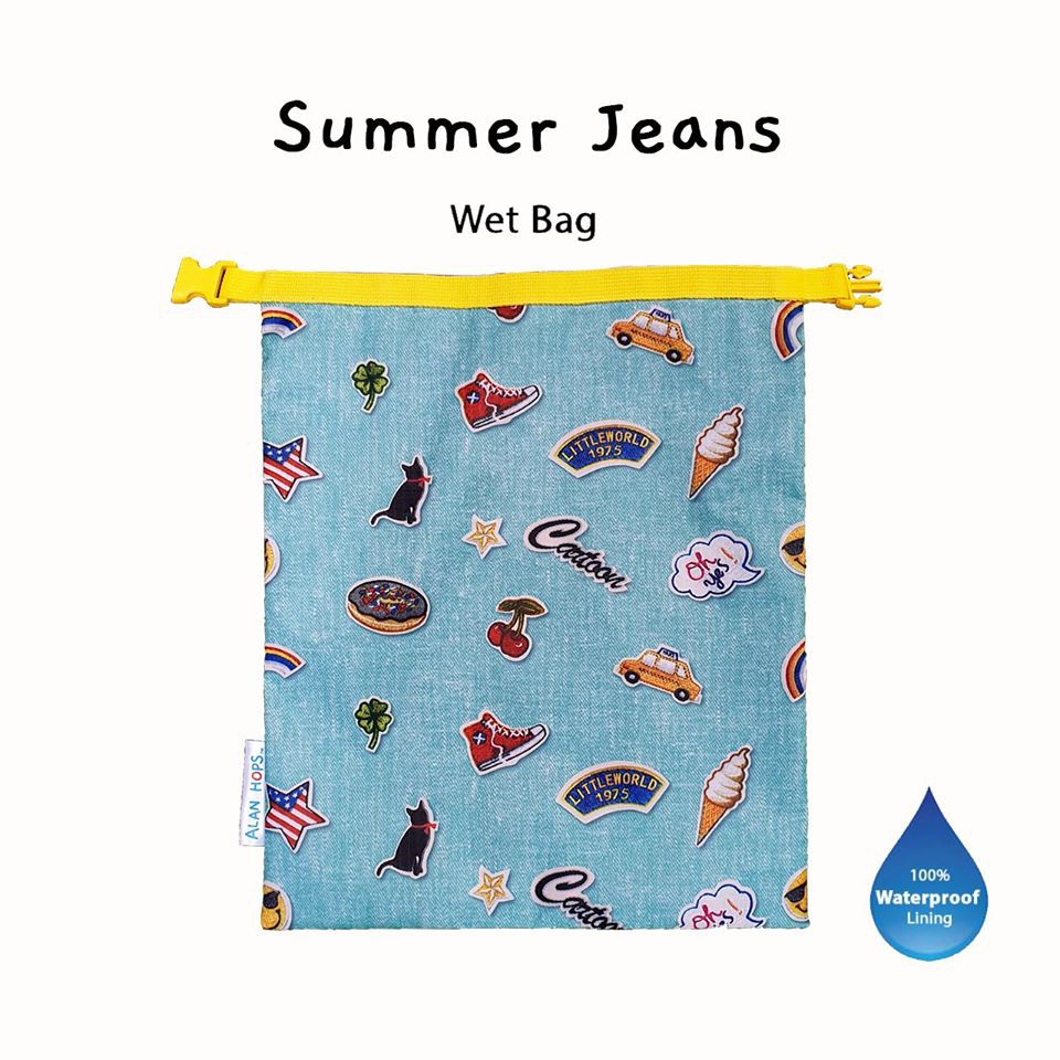 Alan Hops  รุ่น Wet bag ลาย Summer Jeans