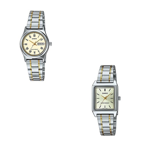 Casio Standard นาฬิกาข้อมือผู้หญิง สายสองกษัตริย์ รุ่น LTP-V006SG,LTP-V007SG,LTP-V006SG-9B,LTP-V007SG-9E