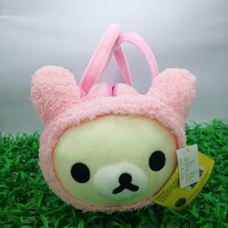 กระเป๋าถือตุ๊กตาผ้าขน โคริลัค คุมะ korilakkuma ขนาด 25*15*11 cm งานป้ายลิขสิทธิ์​แท้