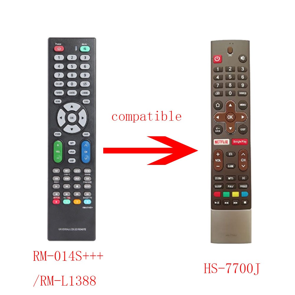 สินค้าทดแทนใหม่ Universal HUAYU RM-L1388/RM-014S+++ เข้ากันได้กับรุ่นทีวีที่ต้องเป็นรีโมทคอนโทรล HS-