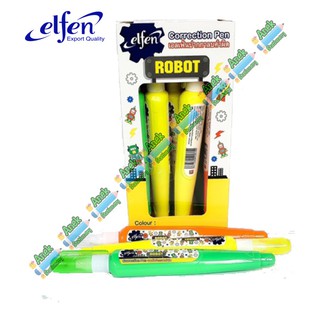 ปากกาลบคำผิดเอลเฟ่น4มล Robot ลายหุ่นยนต์ (12ด้าม/กล่อง)