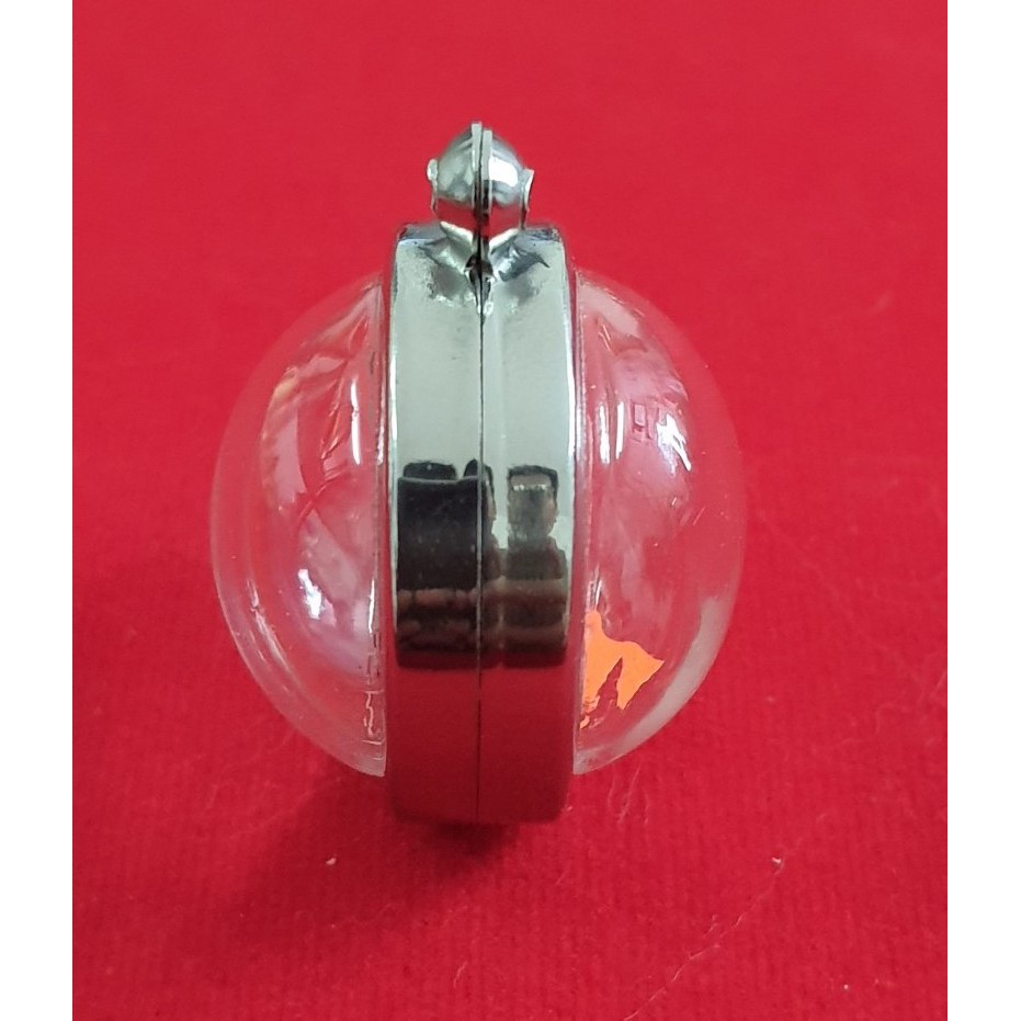 กรอบพระแสตนเลสใส่ลูกอม / ชาญหมาก หรืออื่นๆ ที่มีขนาดใกล้เคียง กรอบหน้าเรียบเงา พร้อม ห่วงแสตนเลส และแผ่นโฟม มีหลายขนาด - รูปที่ 3