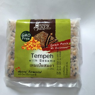 Happy Mate Tempeh With Sesame เทมเป้ผสมงา อาหารแทนเนื้อสัตว์ เจ มังสวิรัต วีแกน พร้อมทาน