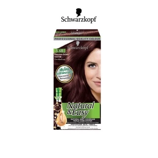 Schwarzkopf Natural & Easy 5.68 Chocolate Brown 1 pcs. ชวาร์สคอฟ เนเชอรัล แอนด์ อีซี่ 5.68 น้ำตาลช็อคโกแลต 1 กล่อง