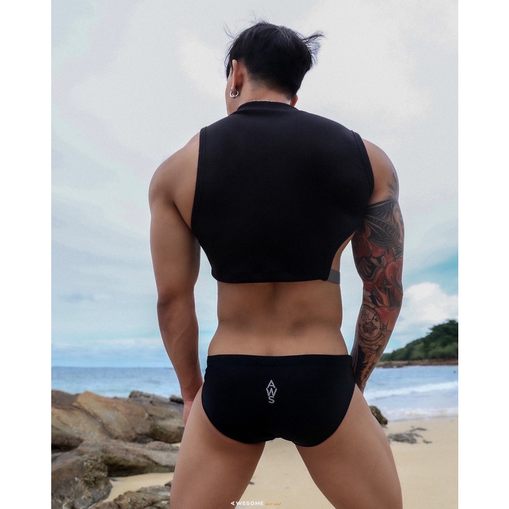 T118 เสื้อครอปดีไซส์สุดเท่สำหรับผู้ชาย Awesome Sport — صورة 5