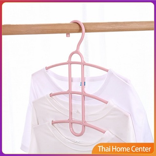 ไม้แขวนเสื้อ ก้างปลา ไม้แขวน 3 ชั้น ไม้แขวนกันลื่น ไม้แขวนเสื้อ Portable Hanger