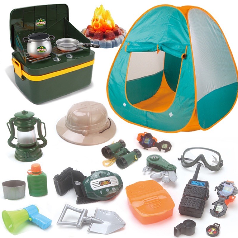 👦🏻👧🏻 พร้อมส่ง‼️Amazon Children's Camping Tent Play House Cross-Outdoor Camping Toy Set Cooking