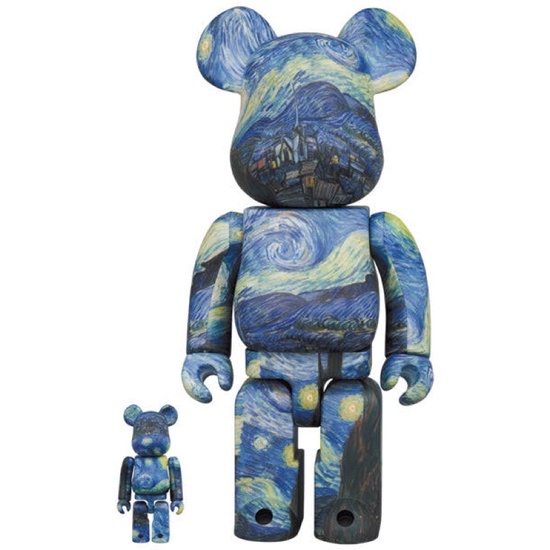 BEARBRICK VINCENT VAN GOGH THE STARRY NIGHT 100% & 400% SET