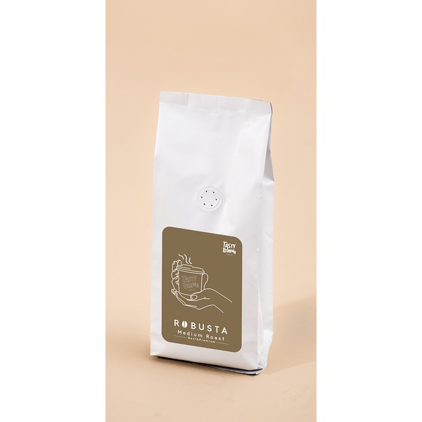 เมล็ดกาแฟโรบัสต้า คั่วกลาง Robusta Medium Roast (250g)