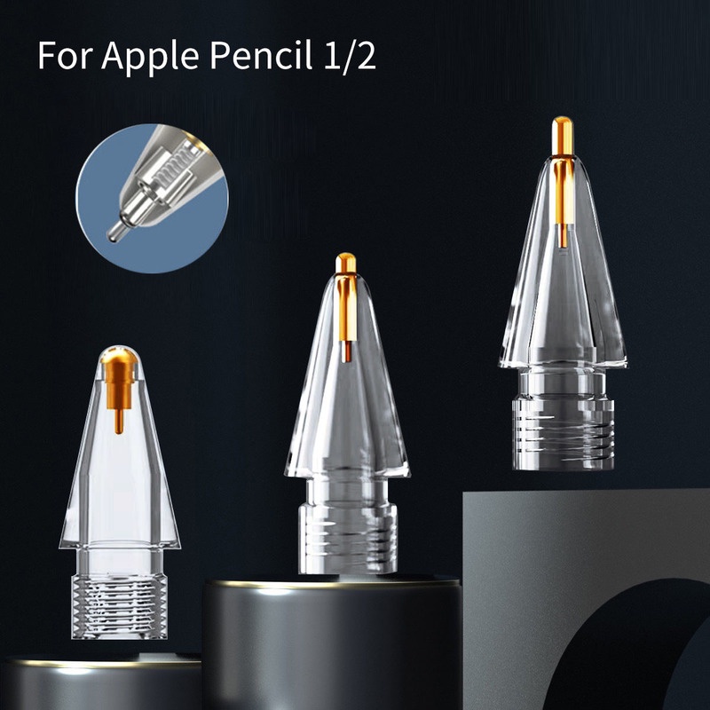 ใหม ่ อัพเกรด high-clear golden Replacement Tips เข ้ ากันได ้ กับ Apple Pencil 2 Gen IPad Pro Pencil - IPencil Nib สําหรับดินสอ IPad 1 St/Pencil 2 Gen โปร ่ งใส