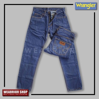 กางเกงยีนส์ Wrangler ขากระบอก ผ้านิ่ม ขัดทราย สวมใส่สบาย ชาย หญิง