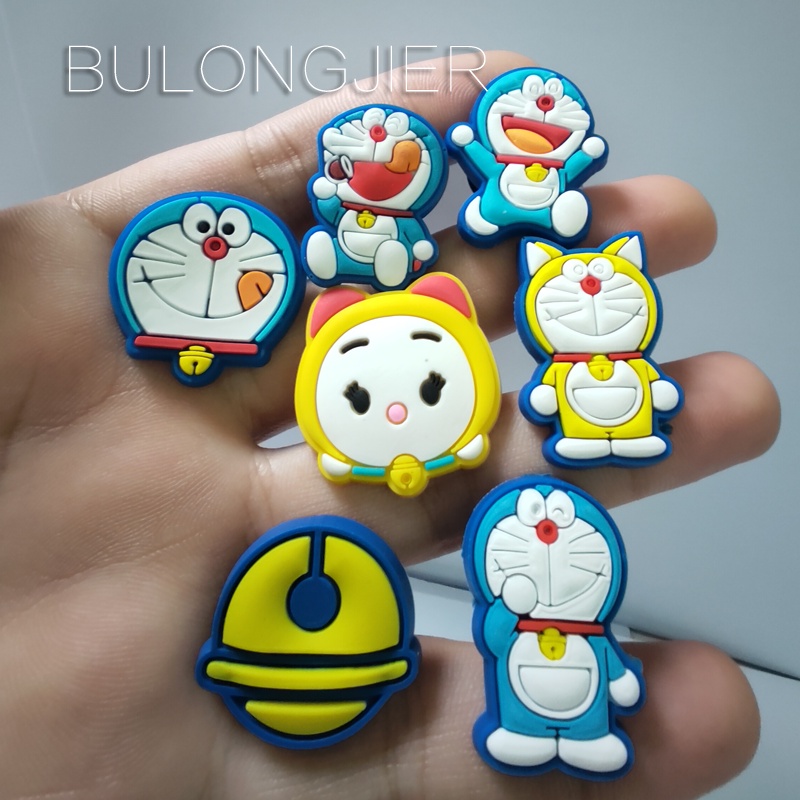 สําหรับ Crocs Jibbitz Pins สีสันน่ารัก Doraemon DIY รองเท้าปุ่ม Charm