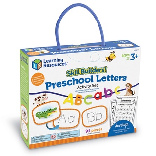 Learning Resources, Skill Builders! Preschool Letters ชุดฝึกทักษะ! เรียนรู้อักษรภาษาอังกฤษก่อนวัยเรียน ของเล่นเด็ก 3 ปี+