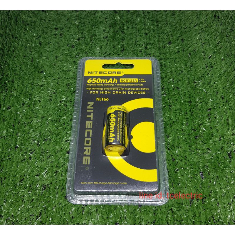 ถ่านชาร์จNitecore 123A NL166 3.7V ของแท้ 1 ก้อน