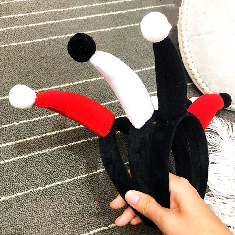 Noe Gothic Devil Clown การจับคู่สี Horn Shape แถบคาดศีรษะคอสเพลย์ถ่ายภาพ