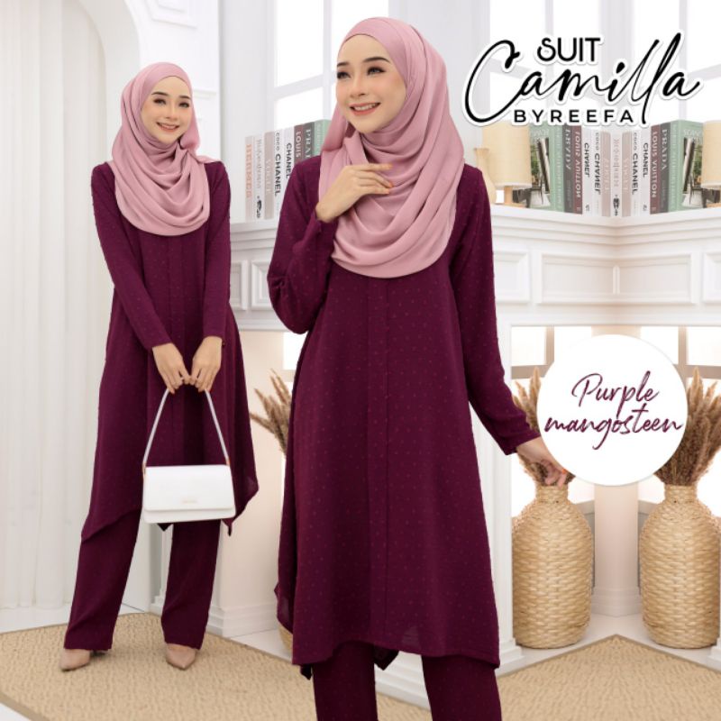 NEW ARRIVAL!!️SUIT CAMILLA BLOUSE PALAZO TOP SET CASUAL MUSLIMAH By Reefa Size S ~ XXXL!!️