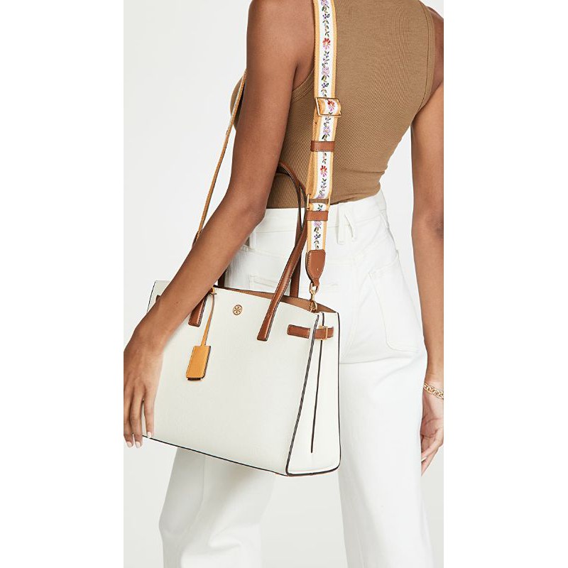 Tory Burch Walker Color-Block Satchel Webbing Strap