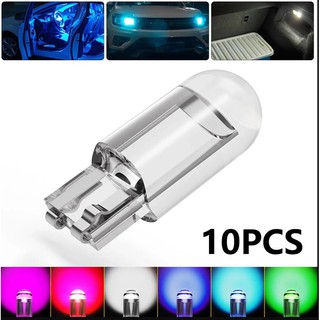 10pcs t10 รถ led ภายใน light canbus w5w led wy5w 168 501 car wedge plate light ด้านข้างประตูที่จอดรถโคมไฟที่จอดรถ lamp of doom