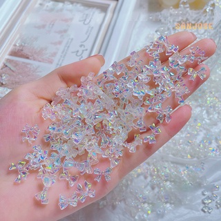 ใหม่เครื่องประดับโบว์เรซิ่นกลิตเตอร์โบว์ Rhinestone สําหรับความงาม