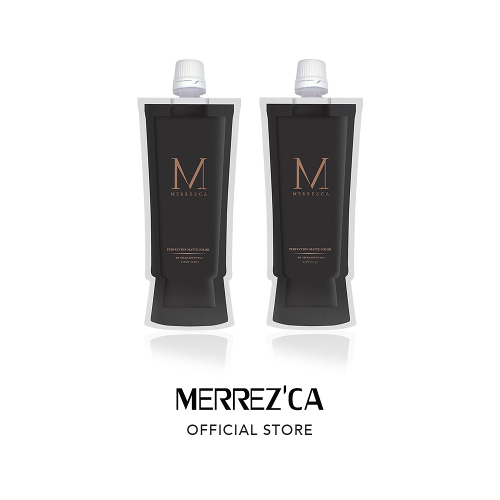 MERREZ'CA PERFECTION MATTE COLOR BB CREAM SPF50/PA+++ เมอร์เรซกา (แบบซอง 5 มล.) เครื่องสำอาง รองพื้น