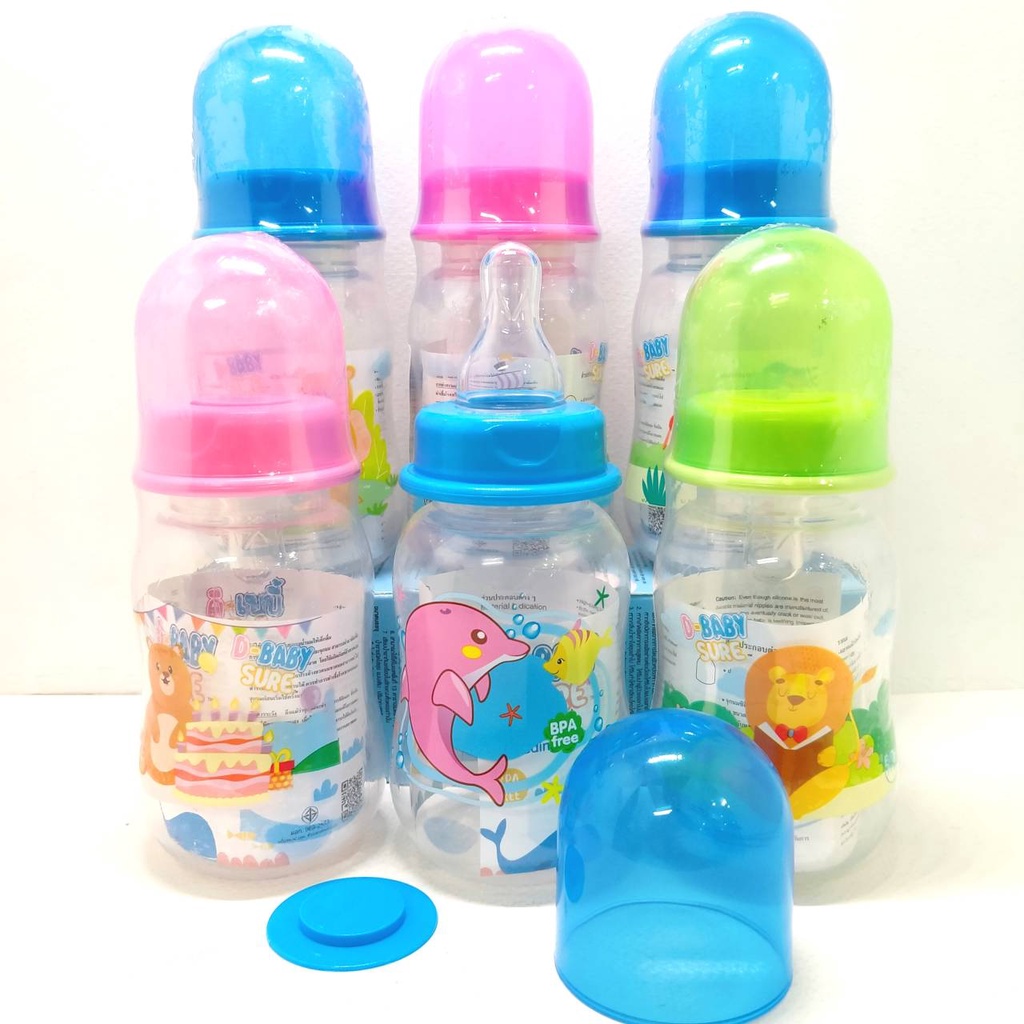 Nuebabe ขวดนม นูเบบ เเพ็ค 6 ขวดสุดคุ้ม ทรงโค้ง 4 ออนซ์ เเละ 8 ออนซ์ คละลาย พร้อมส่ง - รูปที่ 5