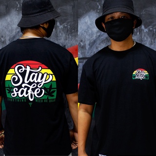 เสื้อยืดสําหรับผู้ชาย♛F.Stay Safe by Print Maniac เสื้อผ้าเสื้อยืดสําหรับผู้ชาย/เสื้อยืดสําหรับ 4s.