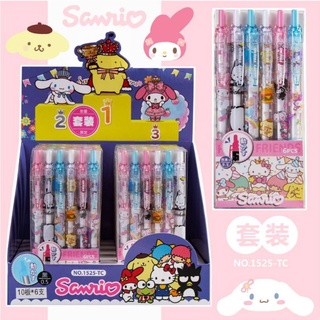 ปากกาเจลรวมลายการ์ตูน Sanrio แพคละ 6 ด้าม