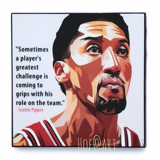 Scottie Pippen สก็อตตี้ พิพเพ่น Basketball บาสเก็ตบอล รูปภาพ​ติด​ผนัง​ pop art​ กรอบรูป​​ นักกีฬา ของขวัญ​​ แต่งบ้าน