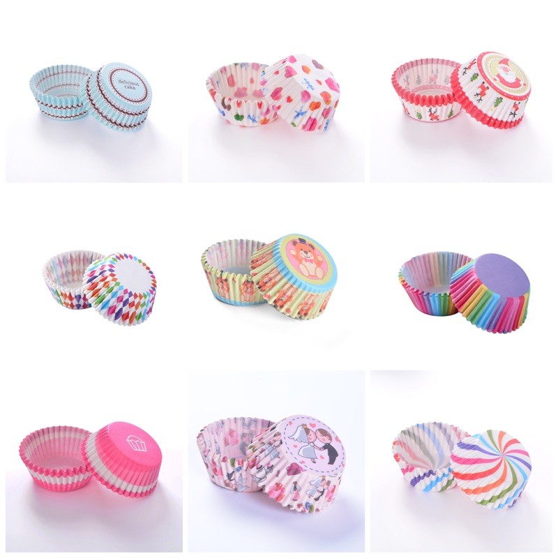 พร้อมส่ง กระทงจีบ กระทงกระดาษ 3219 100 ใบ เลือกลายได้ ตัวเลือก 1
