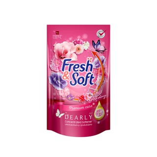 Fresh &amp; Soft น้ำยาปรับผ้านุ่ม สูตรเข้มข้นพิเศษ เฟรช แอนด์ ซอฟท์ กลิ่น Dearly สีชมพู 500 มล.