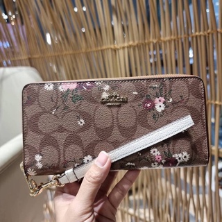 กระเป๋าสตางค์ใบยาวcoach ซิปรอบ พร้อมส่ง