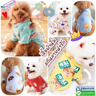 🇹🇭พร้อมส่ง🇹🇭 🐻🐻🐻 เสื้อผ้านิ่มลายน่ารัก for pet เสื้อสุนัข หมา ชุดแมว