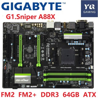 Original motherboard for  Gigabyte G1.Sniper A88X  DDR3 Socket FM2 A88 32GB USB3.0 SATA3 Desktop used motherboard