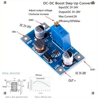 Jb 2 A Dc - Dc Boost Step Up 2 V - 24 V To 3 V 5 V 6 V 9v 12v