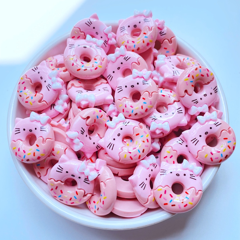 เรซิ่นสีแมวโดนัท Series 3D สำหรับทำกิ๊บติดผมและตกแต่งบ้าน DIY