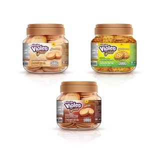 violet gold ไวโอเลต ขนม แคร็กเกอร์ หลากไส้ สัปปะรดกวน วนิลา วนิลลา โกโก้ 380กรัม