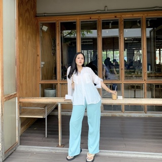 Minty pants 🪣🧴 ขายาวเอวสูง