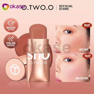 [จัดส่งที่รวดเร็ว] O.TWO.O Vital Smooth Blush Cream Natural Makeup Blush Stick ที่ปรับรูปทรงและปรับผิวให้กระจ่างใส