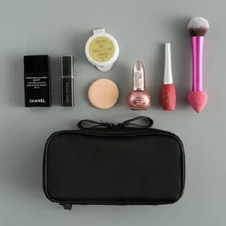 ShopAt.Two[BG6135] กระเป๋าใส่เครื่องสำอาง ซิปสองชั้น ขนาดพกพา พร้อมส่ง