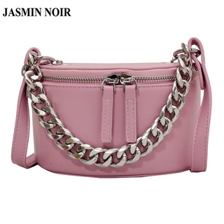 Jasmin NOIR กระเป๋าสะพายข้าง หนัง PU สายโซ่ สําหรับผู้หญิง